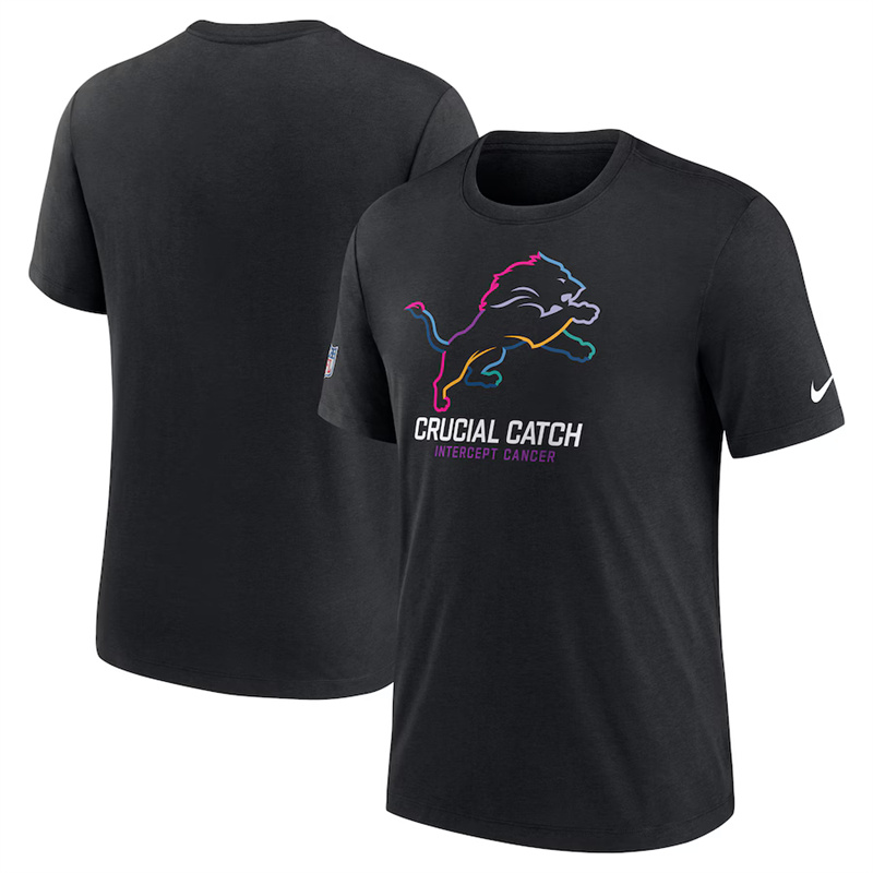 Men's Detroit Lions Black 2024 Crucial Catch T-Shirt